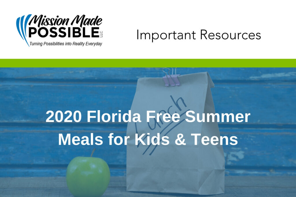 2020 FL Free Summer Meals for Kids & Teens